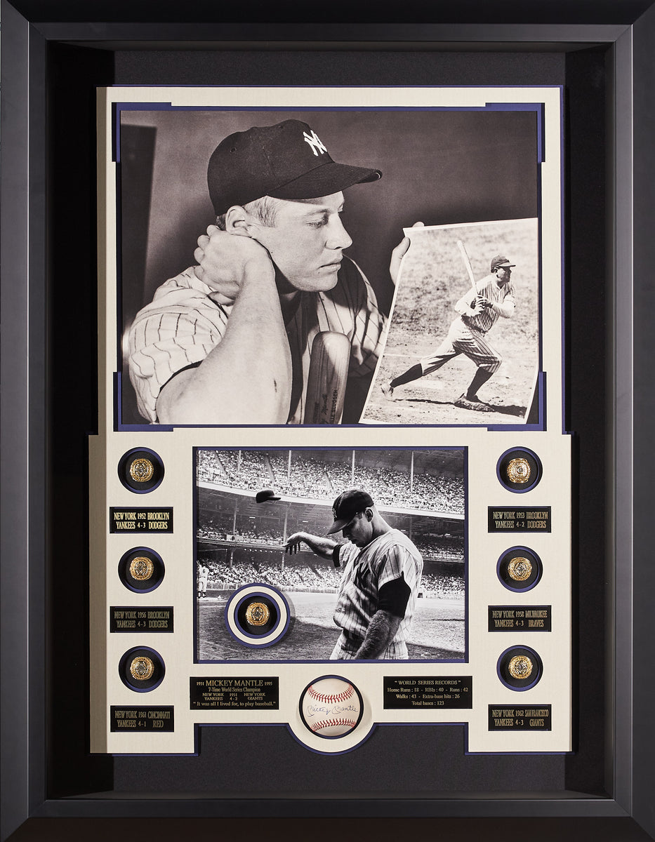 DEREK JETER NY Yankees Framed 15 x 17 Game Used Baseball Collage LE 50/50  - Game Day Legends