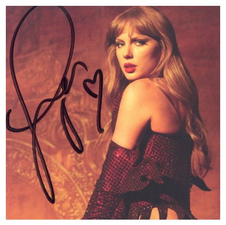 Taylor Swift Showgirl Display with PSA Authenticated Signature - 26"x3