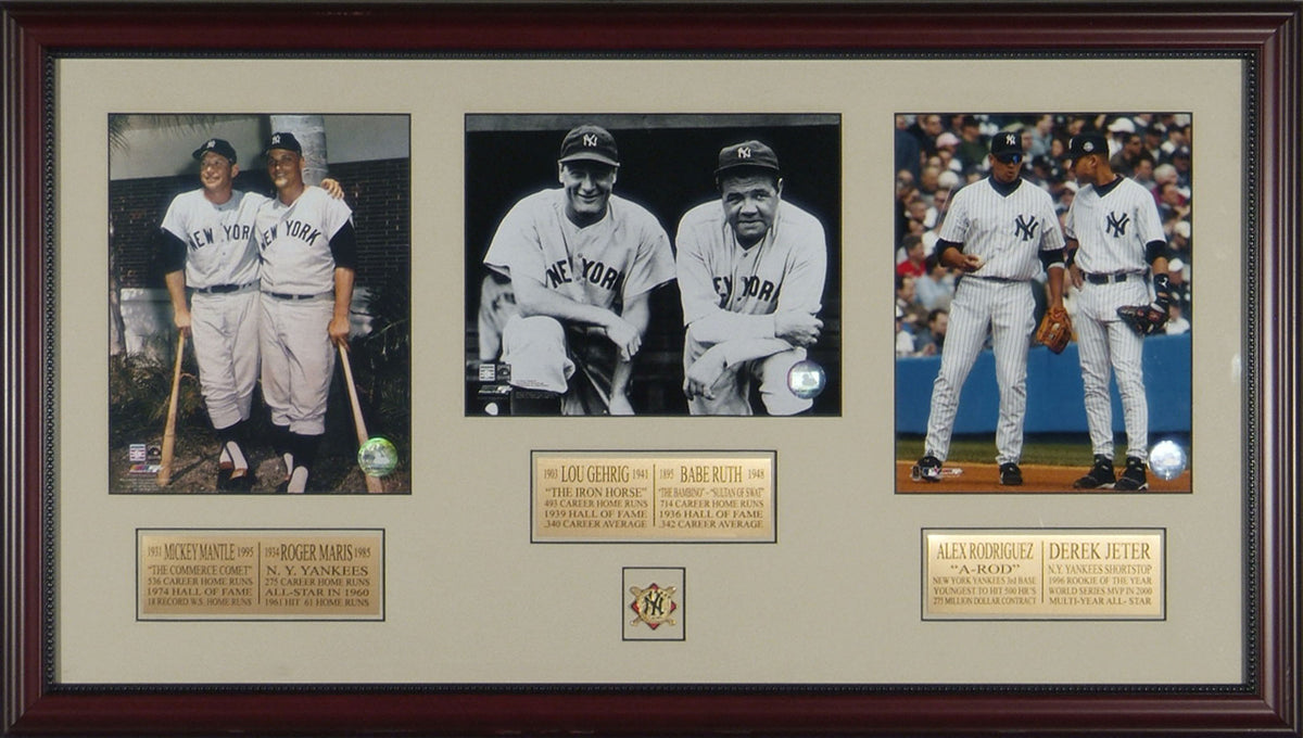 The Yankees Three Generations - Gehrig, Ruth, Mantle, Maris, Rodriquez –  Millionaire Gallery