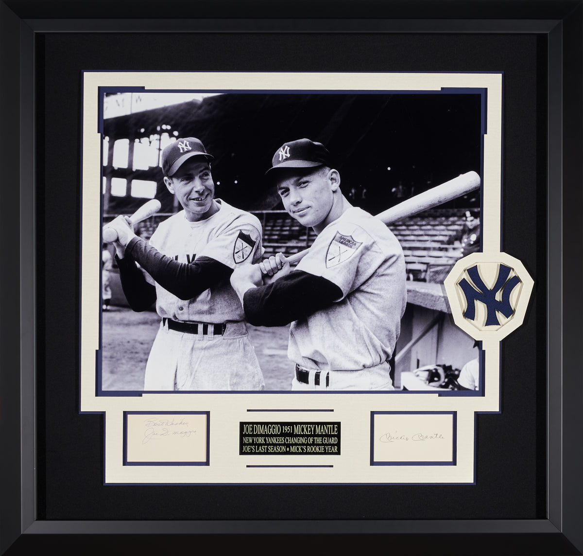 Mickey Mantle Joe DiMaggio Autographed 16x20 Photo Framed JSA COA Signed  Yankees - Inscriptagraphs Memorabilia