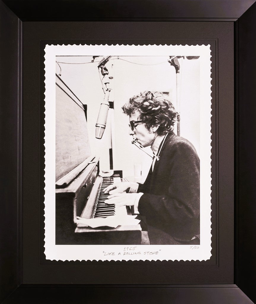 B&W Giclee of Bob Dylan recording, 
