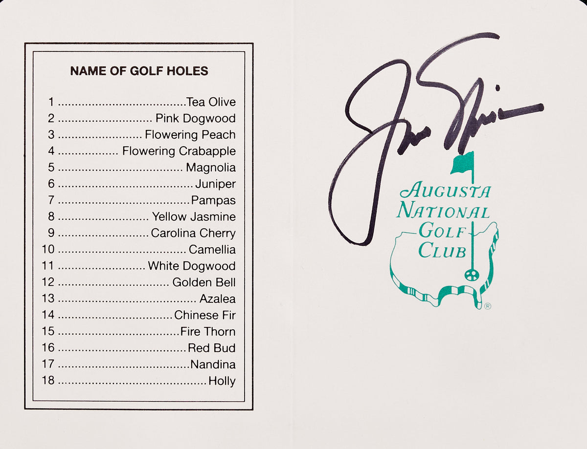 Arnold Palmer and Jack Nicklaus with Signed Master's Scorecards - 34