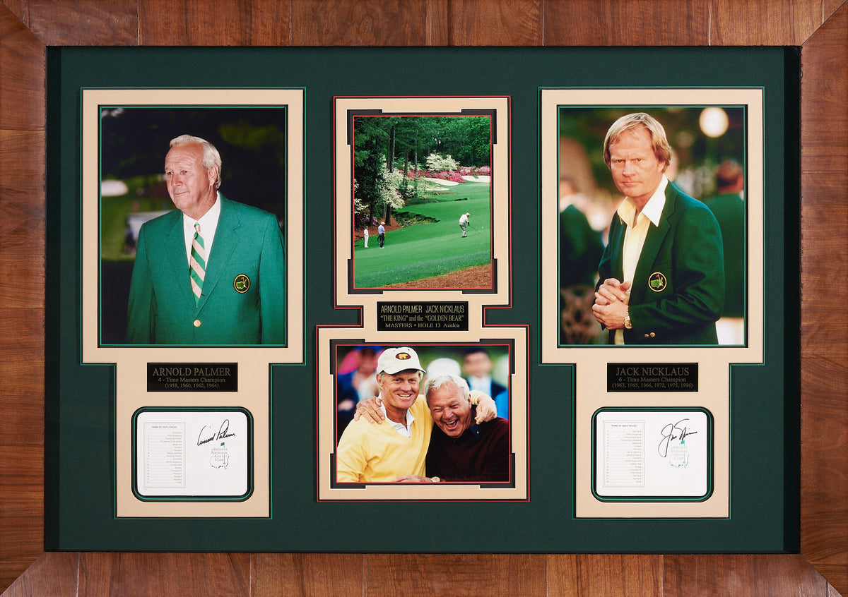 Arnold Palmer and Jack Nicklaus with Signed Master's Scorecards - 34