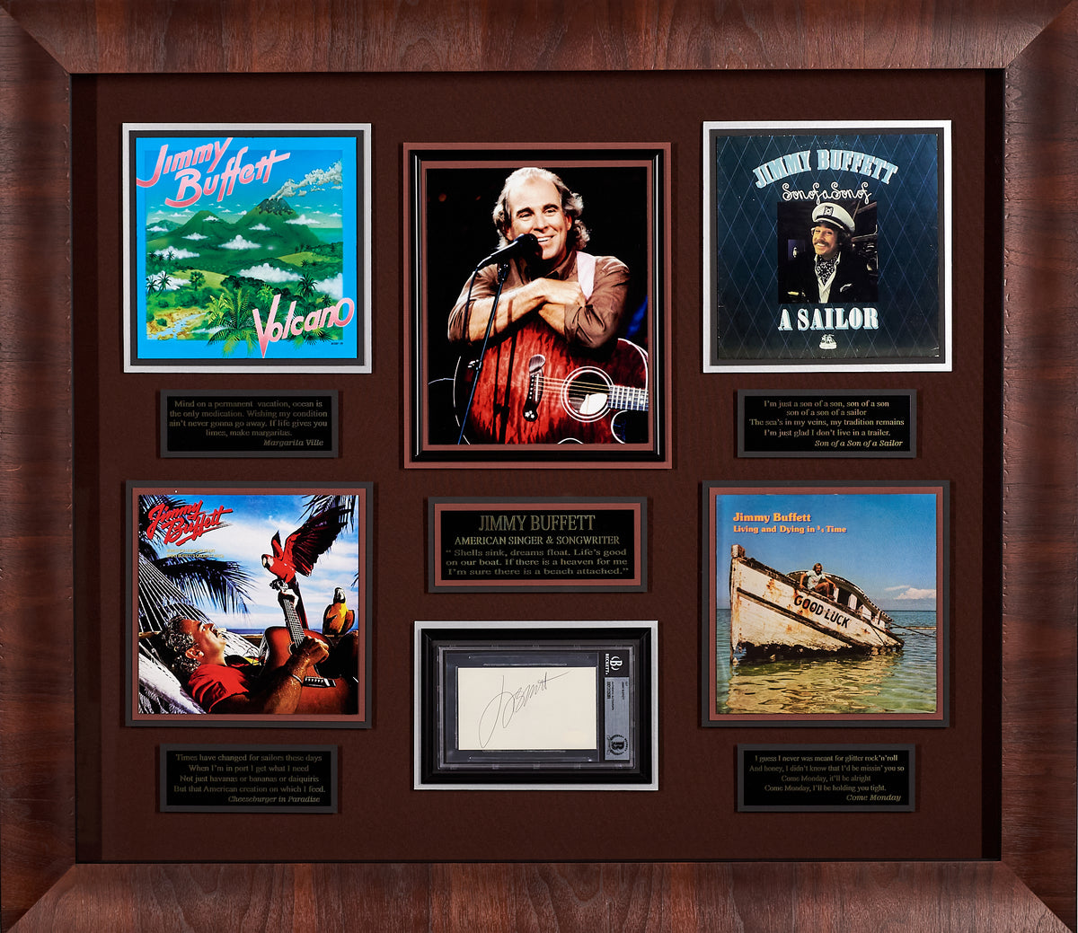 Jimmy Buffett with Beckett Slab Signature – Millionaire Gallery
