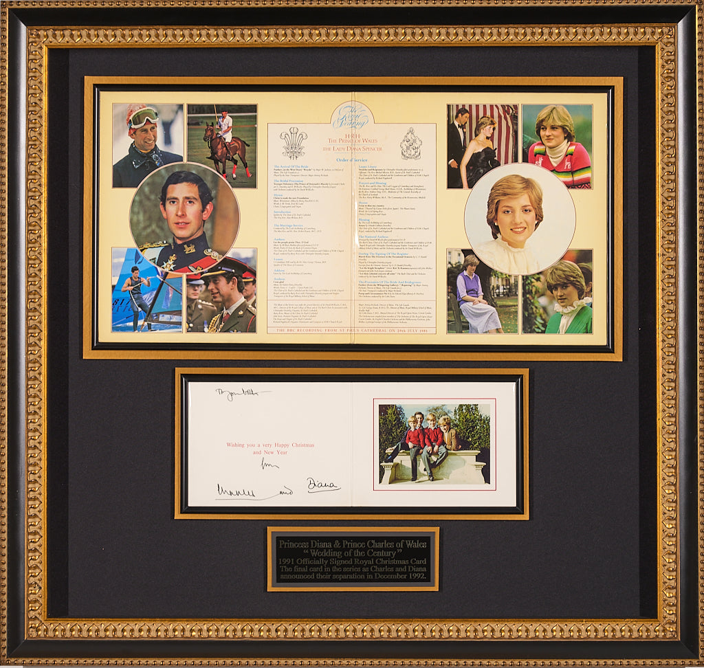 Prince Charles and Princess Diana Authenticated Signatures on Christma –  Millionaire Gallery