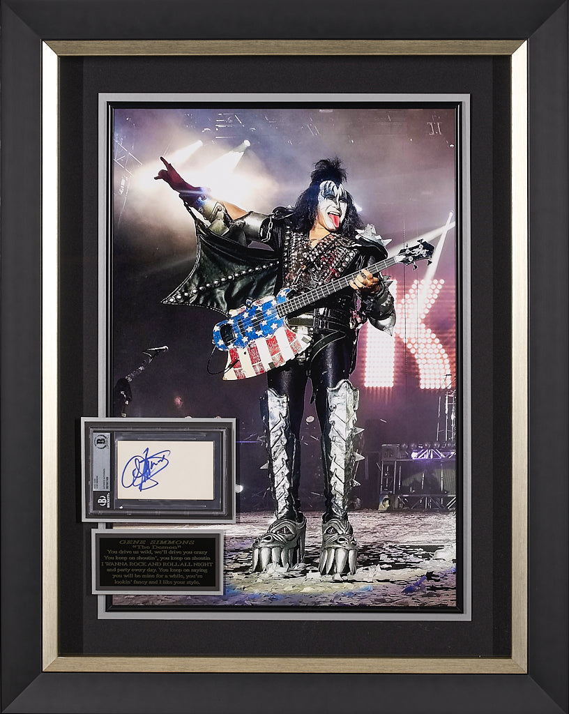 2023 KISS キッス ジーンシモンズ Gene Simmons 直筆サイン GENE SIMMONS (KISS) custom framed signed display-JSA | eBay