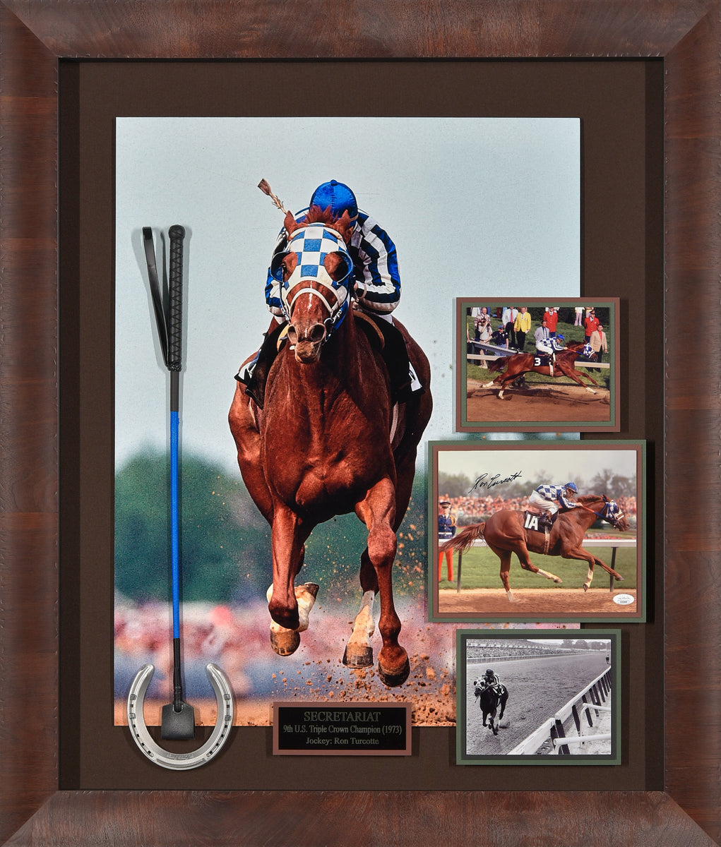 Secretariat with Ron Turcotte's Authenticated Signed Photo - 34