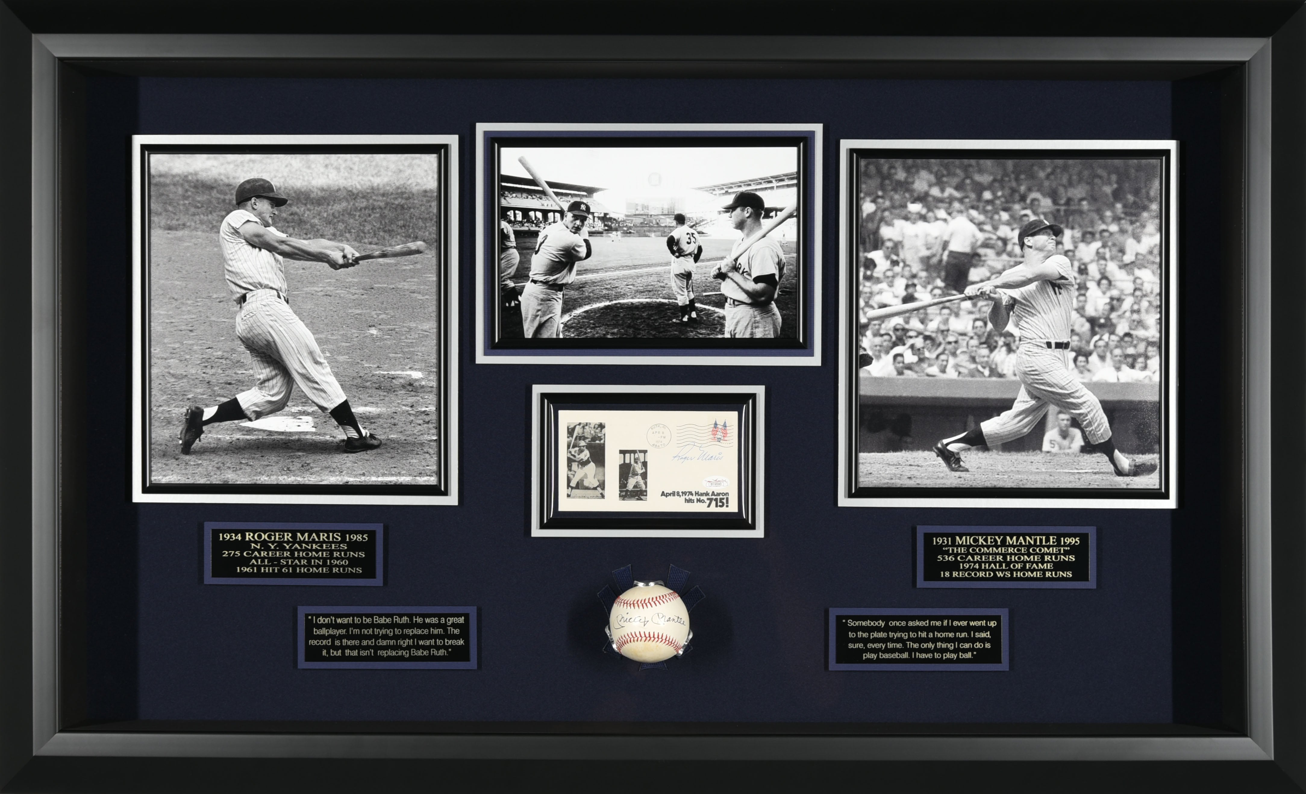 Lot Detail - MICKEY MANTLE AND ROGER MARIS AUTOGRAPHED MANTLE