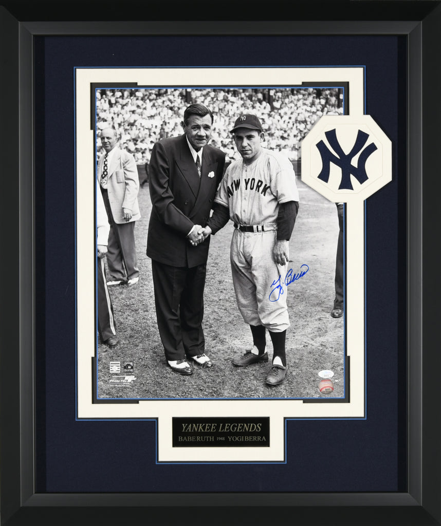 Yogi Berra Autographed Photo, With Babe Ruth - Apiaria