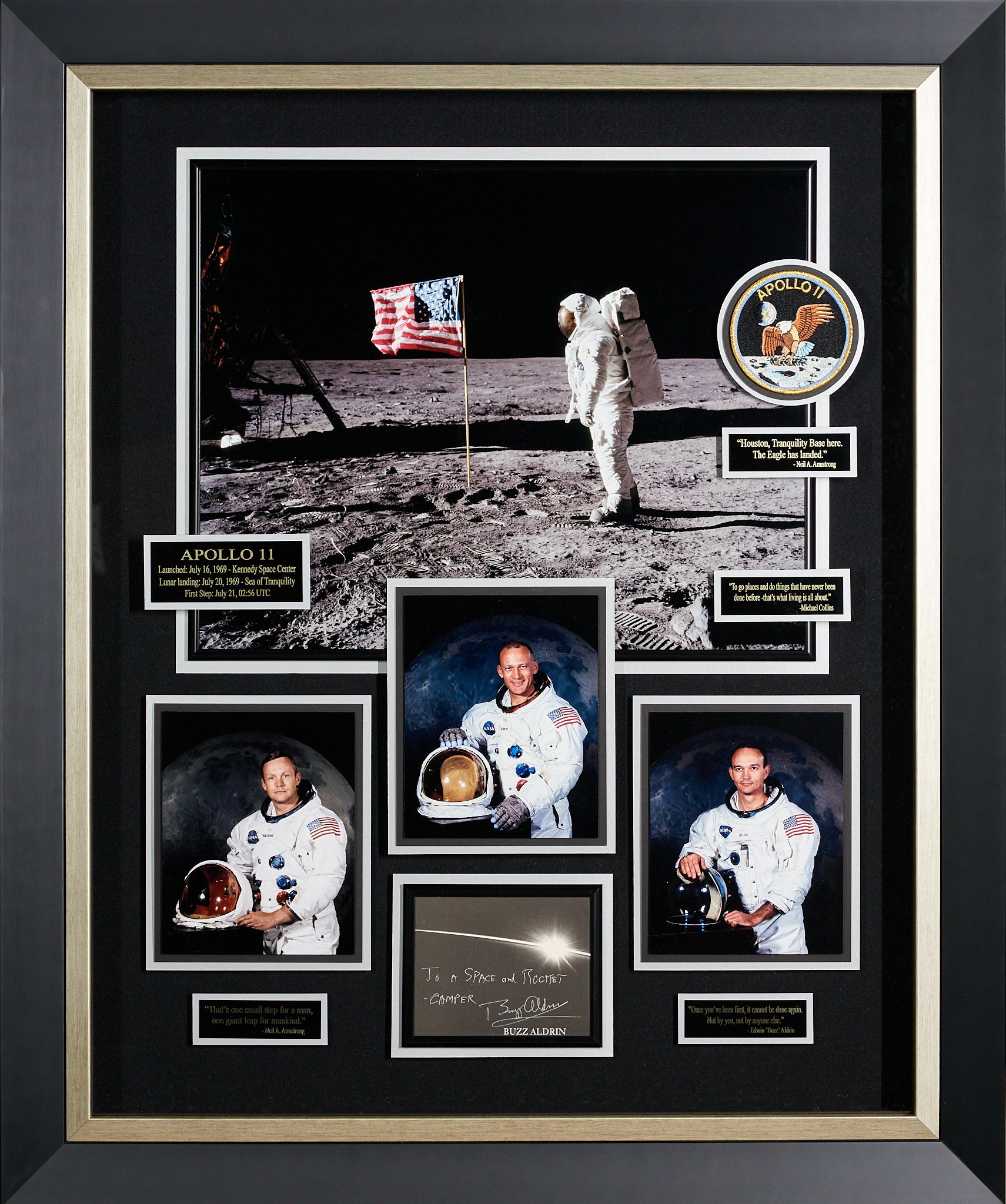 アポロ11号　Buzz Aldrin サイン入り額装 LARGE BUZZ ALDRIN SIGNED 